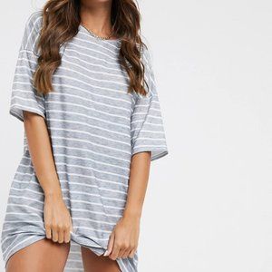 BRAND NEW Street Collective oversized striped t-shirt dress